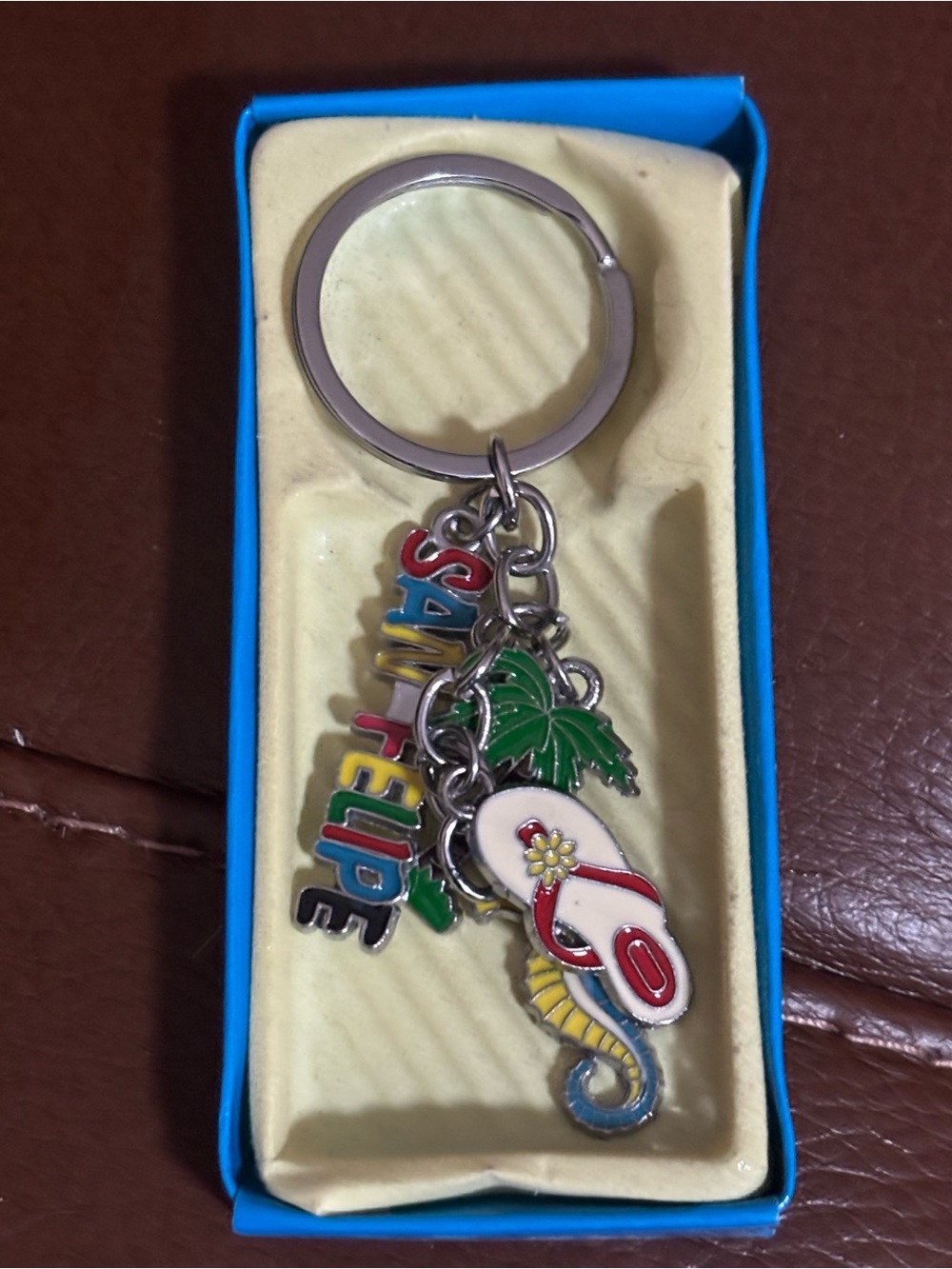 Multicolor Tropical Flip-Flop Keychain